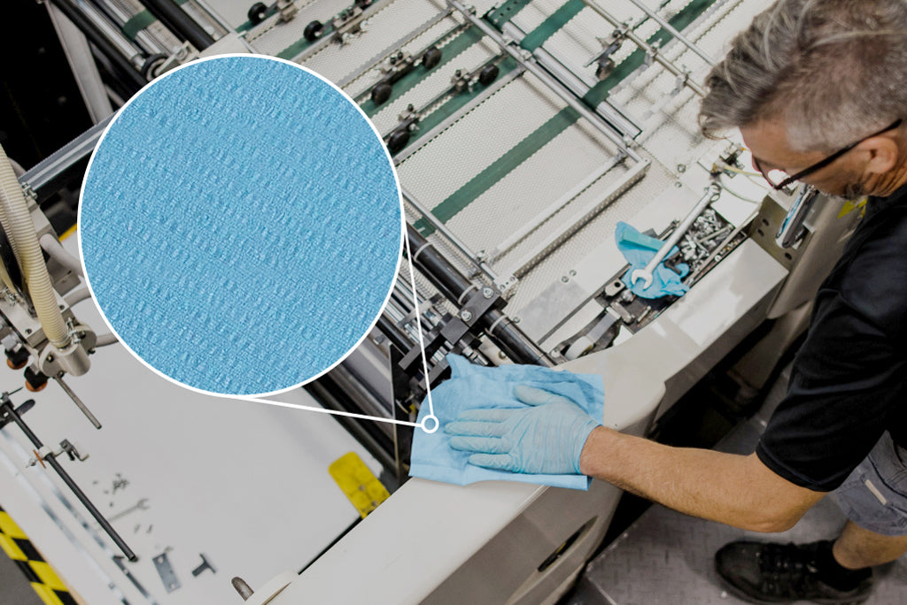 Spunlaced Blue Shop Towel