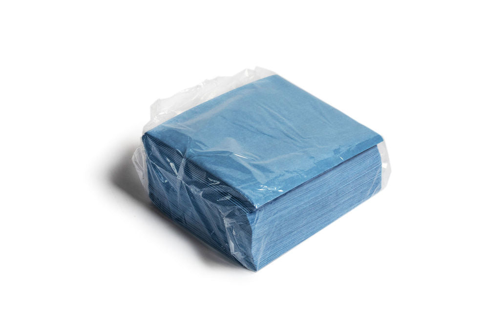Blue Shop Towels Smooth Quarterfold Telesto Products
