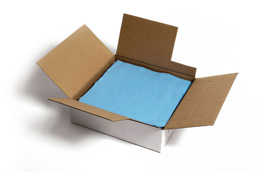 Blue Shop Towels Creped Flatpack Re-closeable Telesto Products LLC