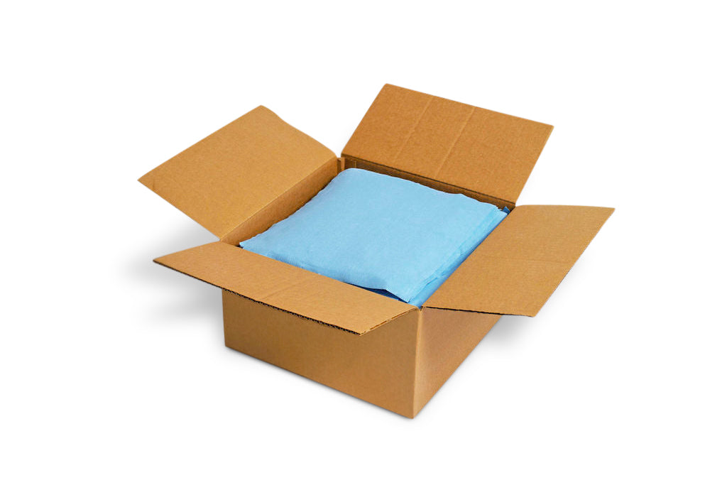 Blue Shop Towels Creped Flatpack Telesto Products LLC