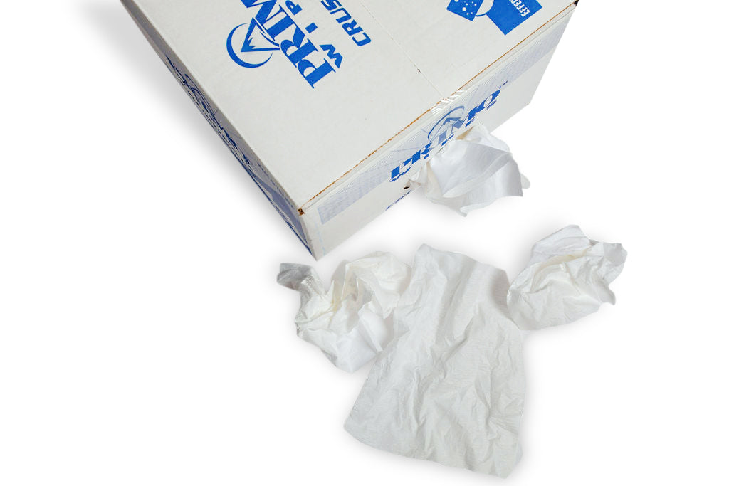Primo® Wipes White Shop Towels Crushpack Telesto Products