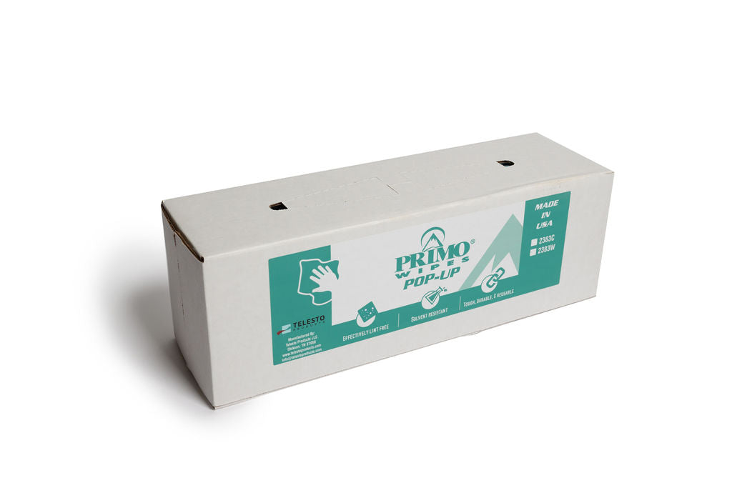 Primo® Wipes Blue Shop Towels Pop-Up Box Telesto Products LLC