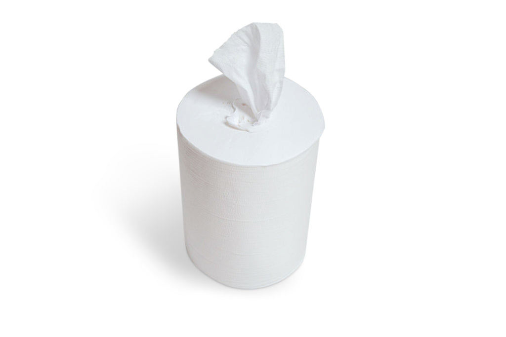 White Wipes Creped Roll (Bucket Refill) Telesto Products