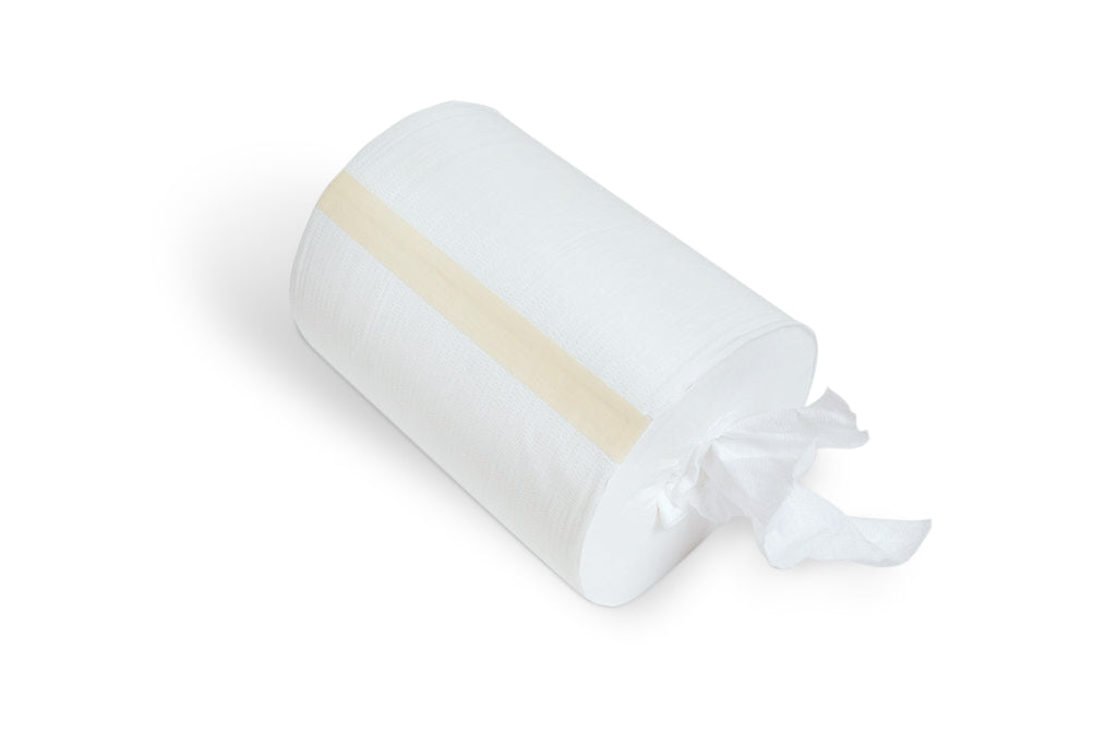 White Wipes Creped Roll (Bucket Refill) Telesto Products