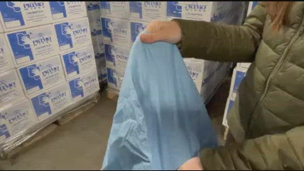 Blue Creped Flat Packed Wiper Video