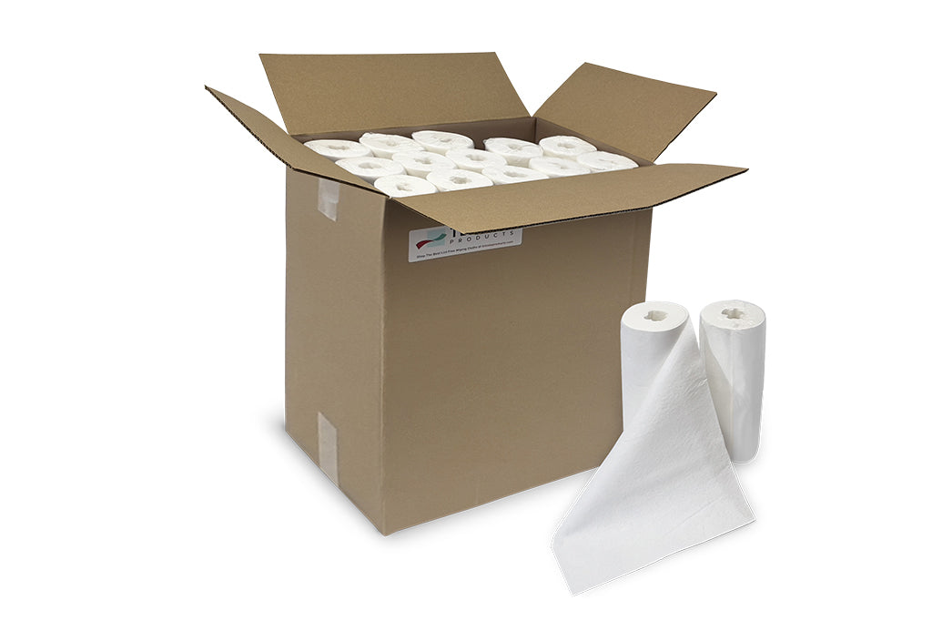 White DRC Shop Towels Roll Telesto Products