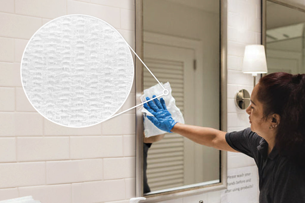 White Shop Towels Creped Quarterfold Special Telesto Products LLC