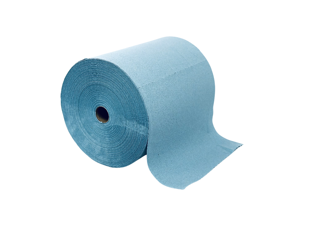 Blue DRC Shop Towel Roll - 500 Ct Telesto Products