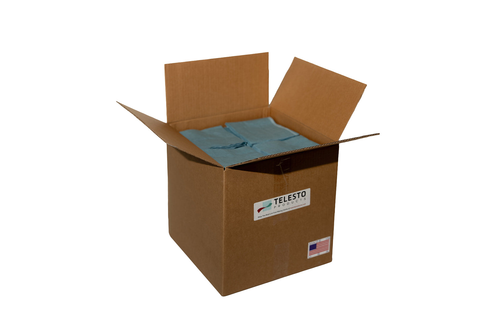 Blue Shop Towels Creped Quarterfold Special | 1000+ Ct Box | Telesto Products Telesto Products LLC