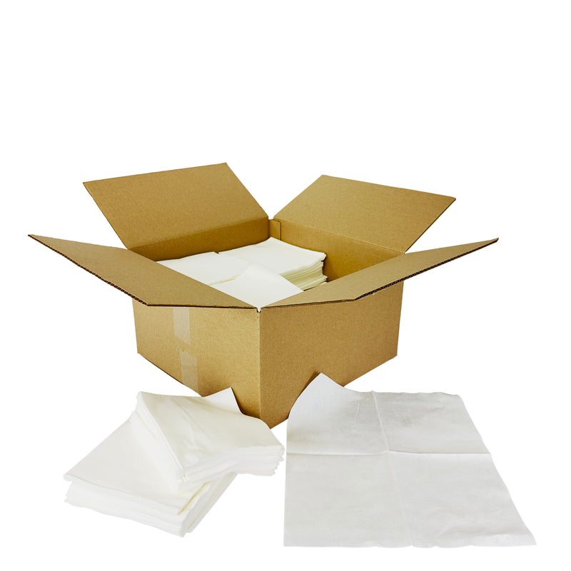 White Shop Towels Creped Quarterfold Special ⎮500+ Ct Telesto Products LLC