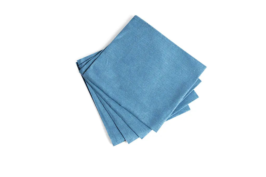 Blue Shop Towels Creped Quarterfold Telesto Products