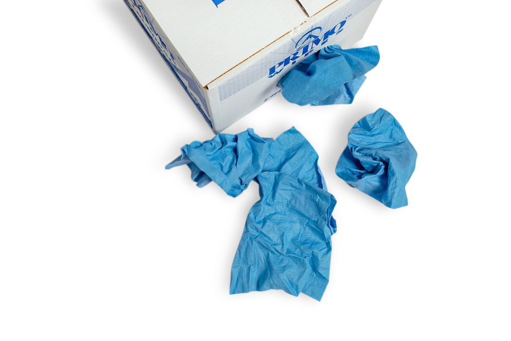 Primo® Wipes Blue Shop Towels Crushpack Telesto Products