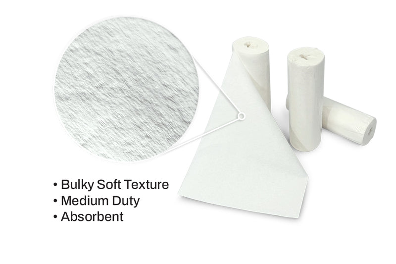 White DRC Shop Towels Roll Telesto Products