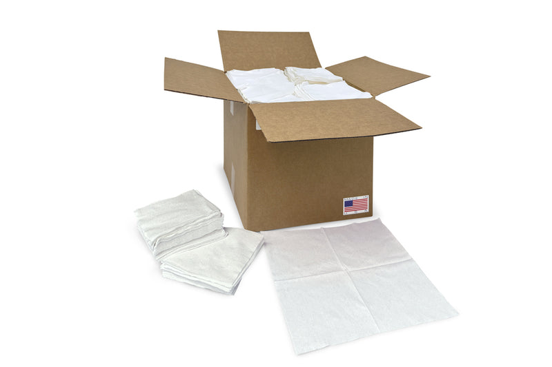 White Shop Towels Creped Quarterfold Special Telesto Products LLC